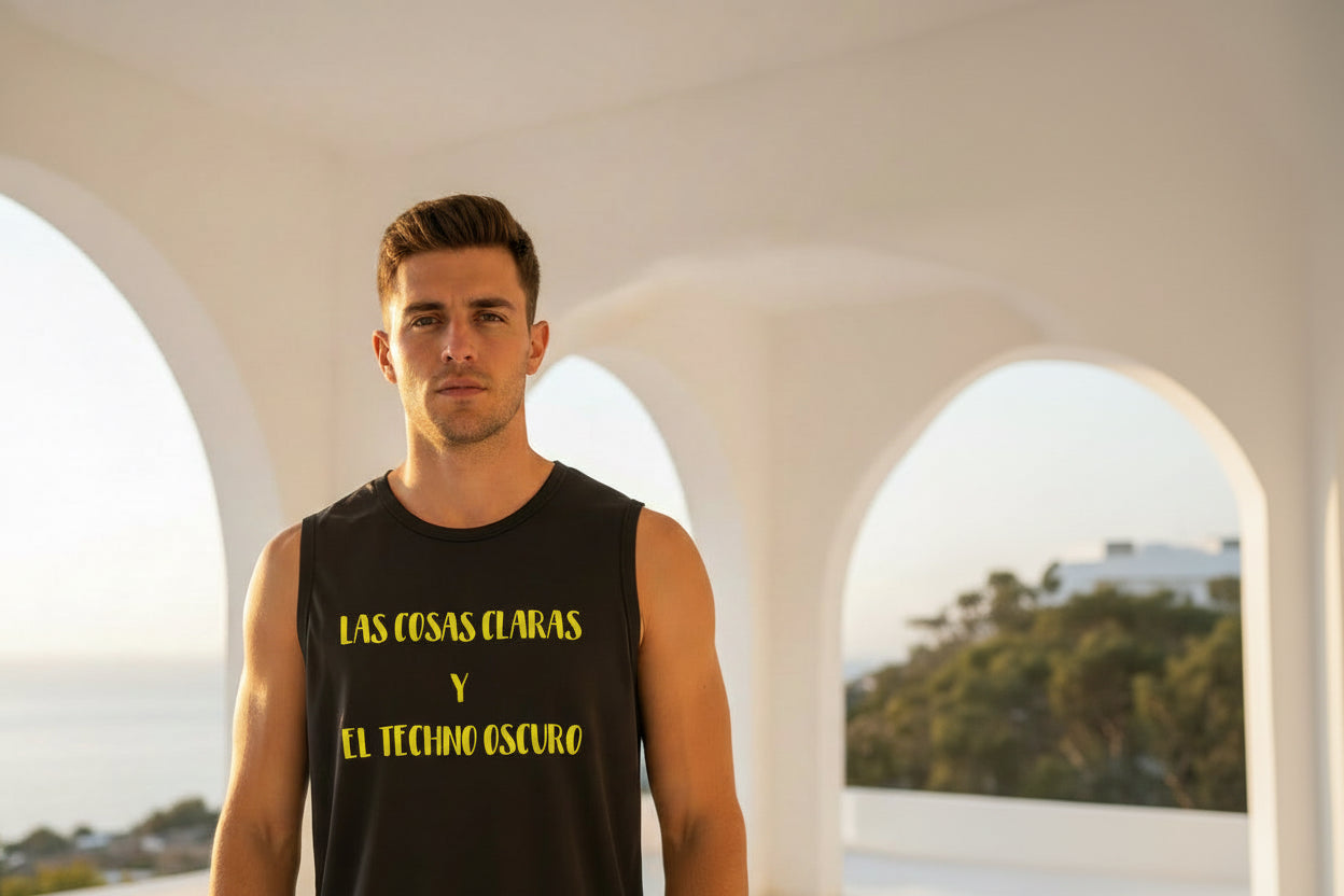 Camiseta sin mangas Las cosas claras y el techno oscuro Nyx Fashion Ibz