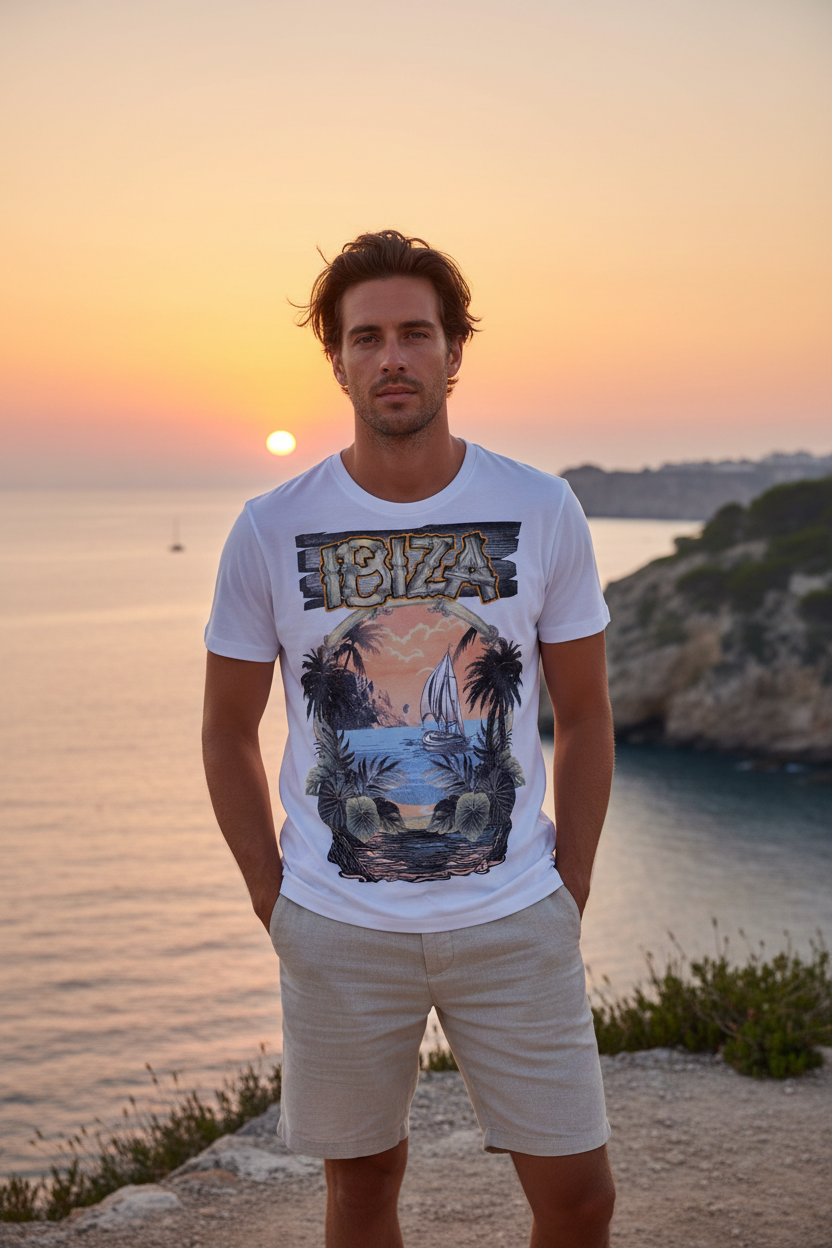 Camiseta unisex luminaris ibiza es Vedra Nyx Fashion Ibz
Camisetas que se pintan con el sol