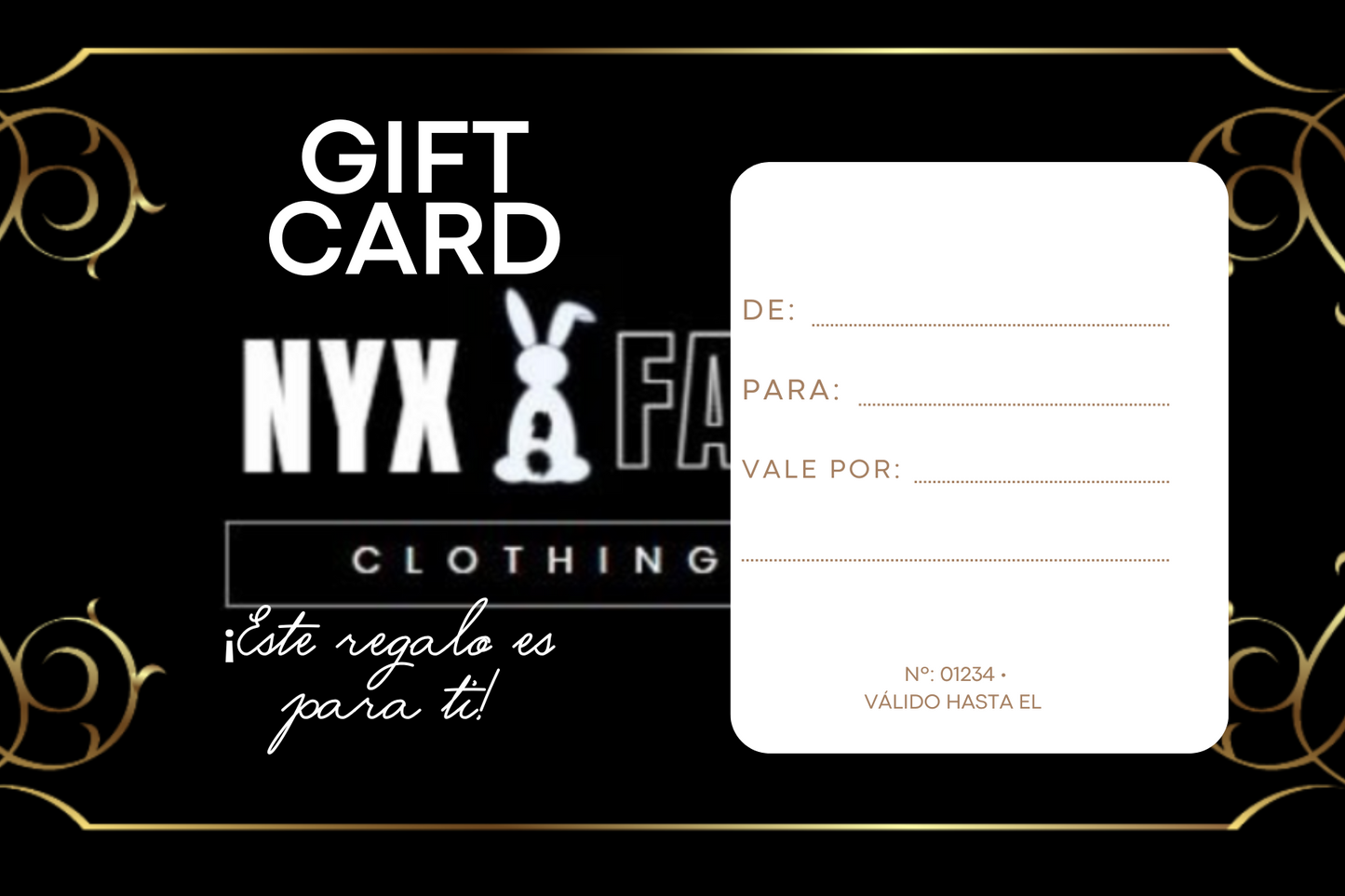 Tarjeta Regalo Nyx Fashion Ibz
