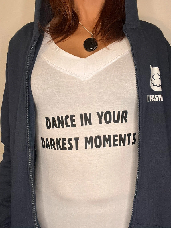 Camiseta manga corta algodón Dance in your darkest moments de Nyx Fashion Ibz