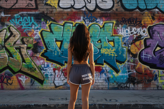 Shorts deportivos mujer Music is my revolution Nyx Fashion Ibz