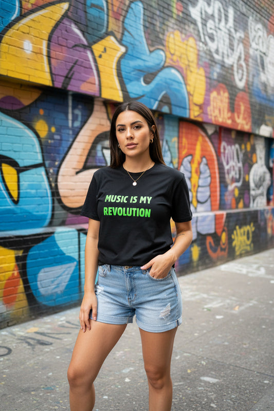 Camiseta music is my revolution 100% algodón