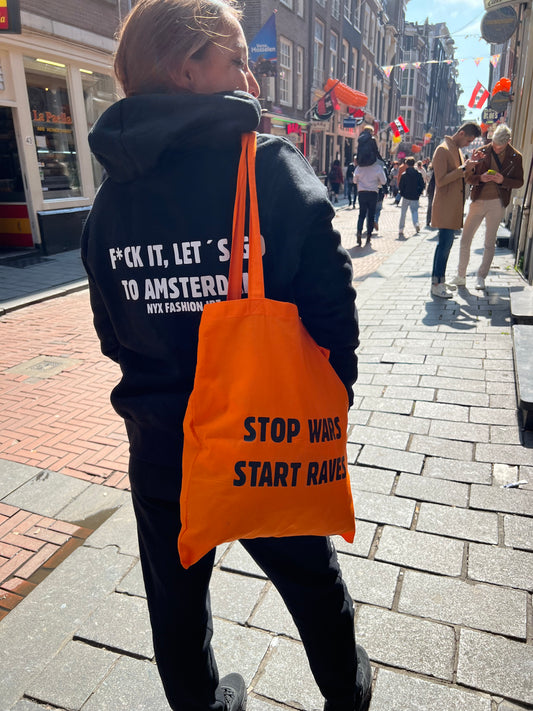 Tote bag naranja stop wars start raves  Nyx Fashion Ibz