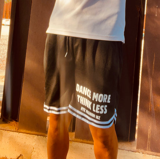 Shorts deportivos de hombre largos "Dance more think less"