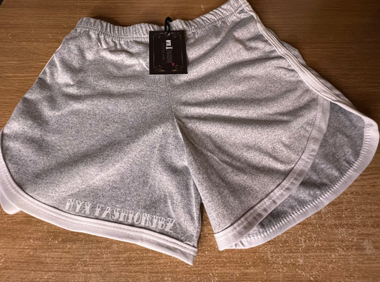 Shorts deportivos mujer gris music is my religion