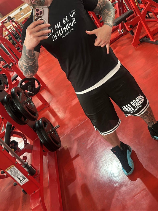 Shorts basket deportivos de hombre largos Less Drama More Techno