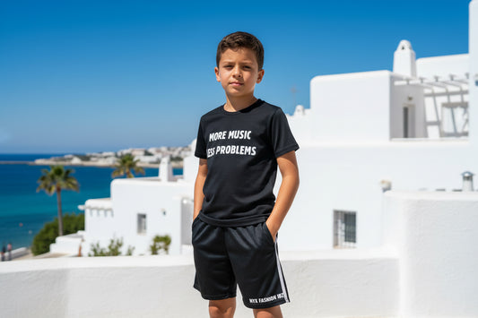 Conjunto corto deportivo juvenil more music Less problems  Nyx Fashion Ibz