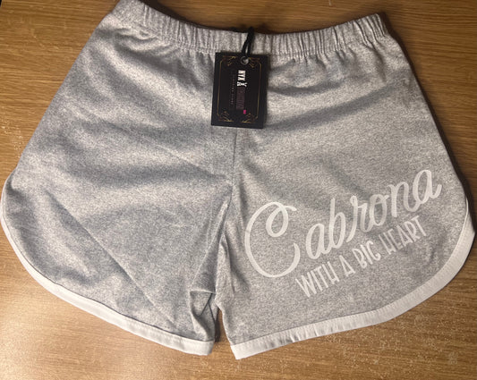 Shorts deportivos mujer gris c*brona with a big heart
