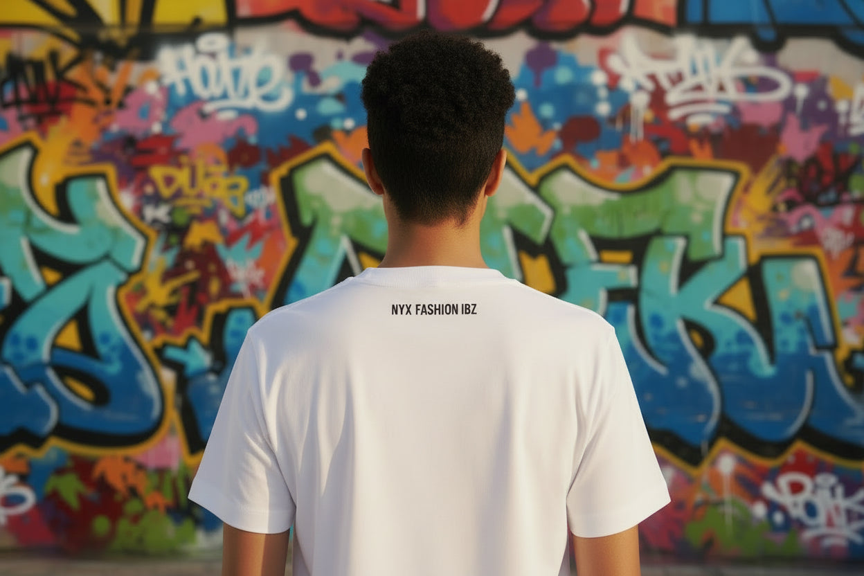 Camiseta Manga Corta Negra The real VIP is on the dancefloor Nyx Fashion Ibz