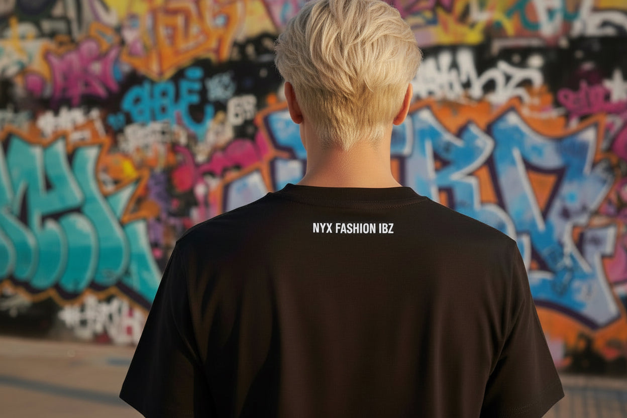 Camiseta Manga Corta Negra The real VIP is on the dancefloor Nyx Fashion Ibz
