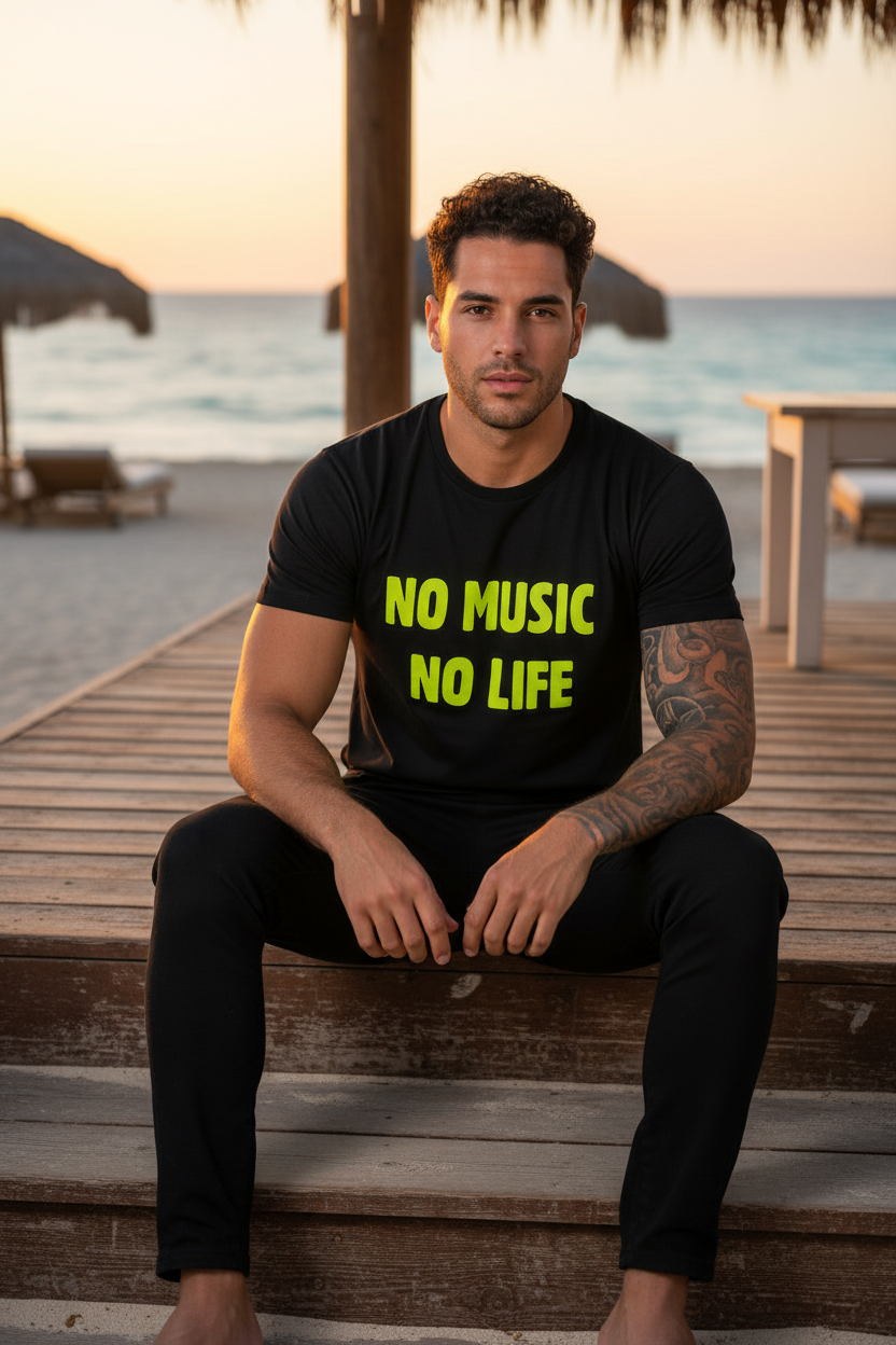 Camiseta no music no life Nyx Fashion Ibz