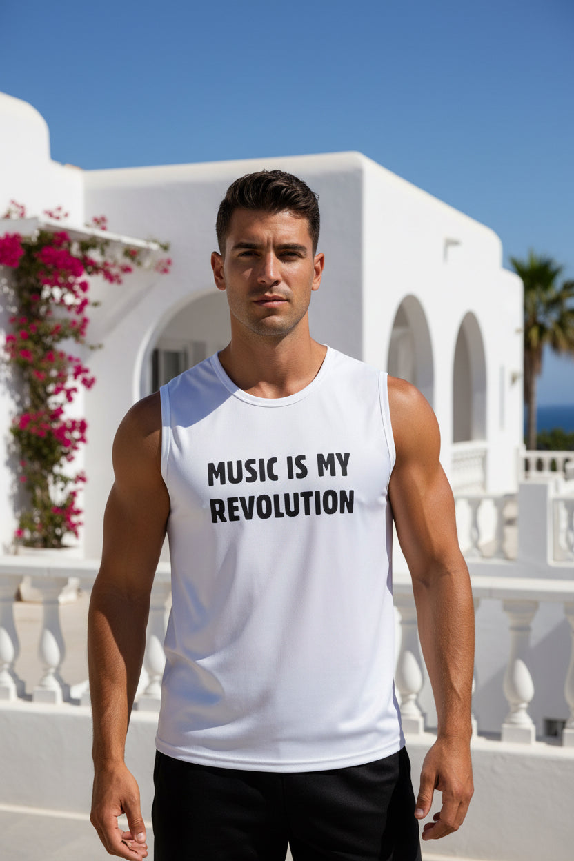 Camiseta sin mangas music is my revolution Nyx Fashion Ibz