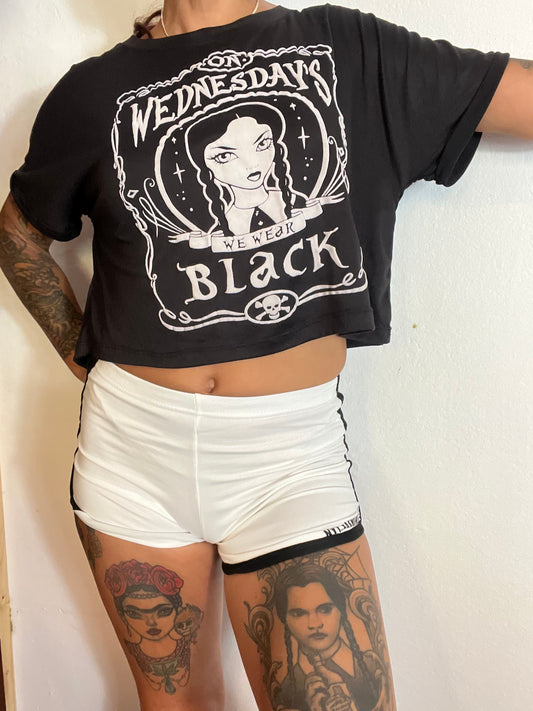 Crop top negro On wednesdays we wear black Nyx Fashion Ibz