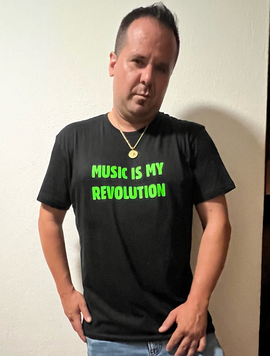 Camiseta music is my revolution algodón