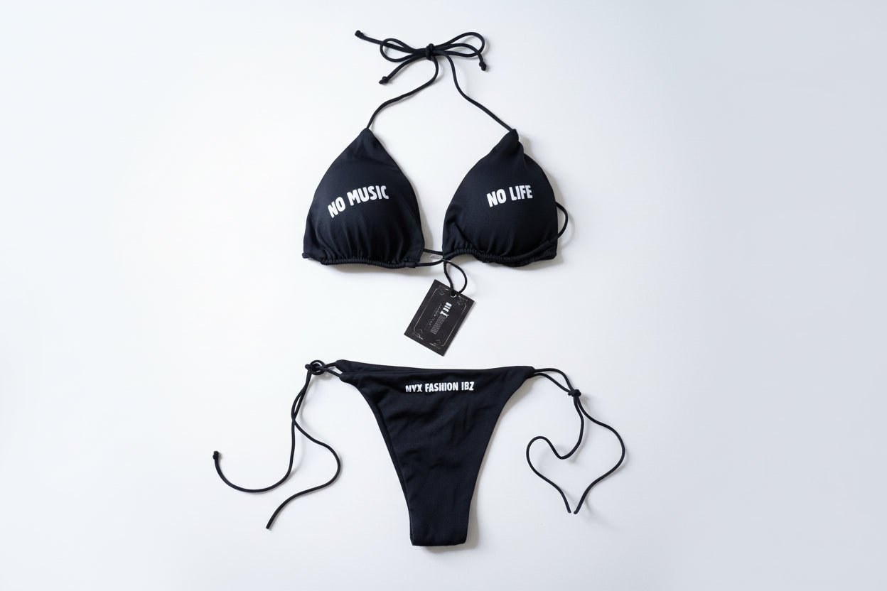 No Music No Life Bikini negro