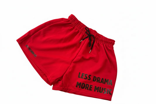 Short bañador rojo Less drama more music Nyx Fashion Ibz