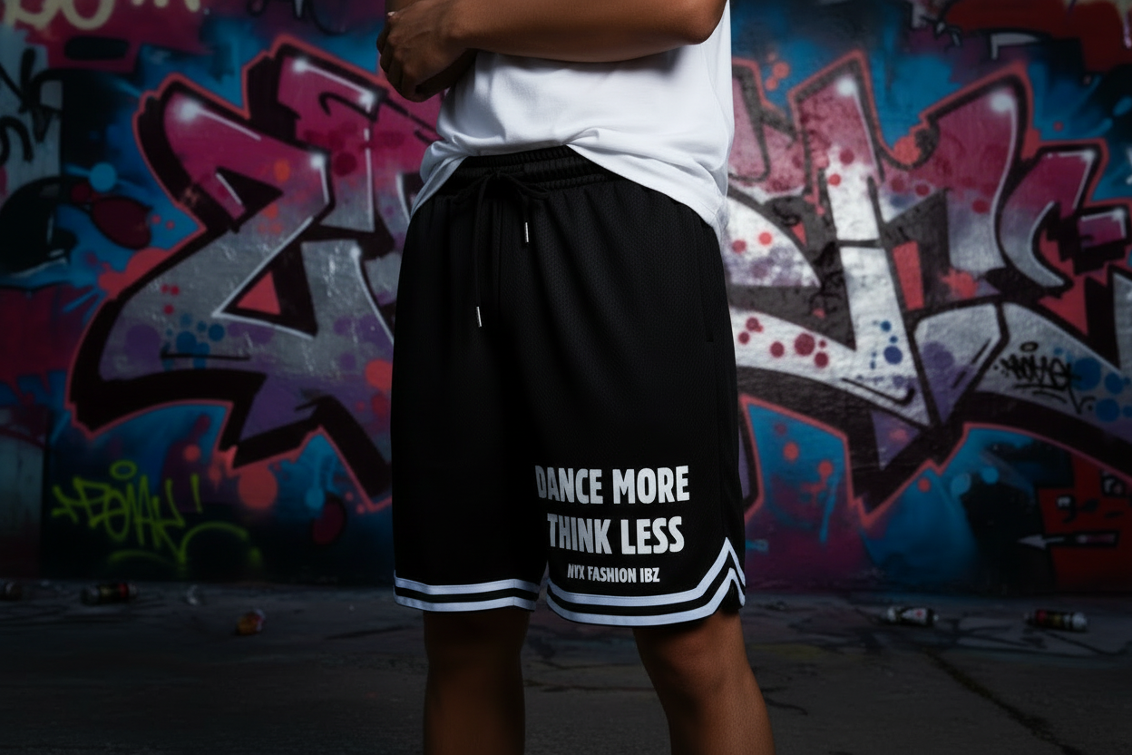 Short basket negro dance more think Less de nyx Fashion ibz