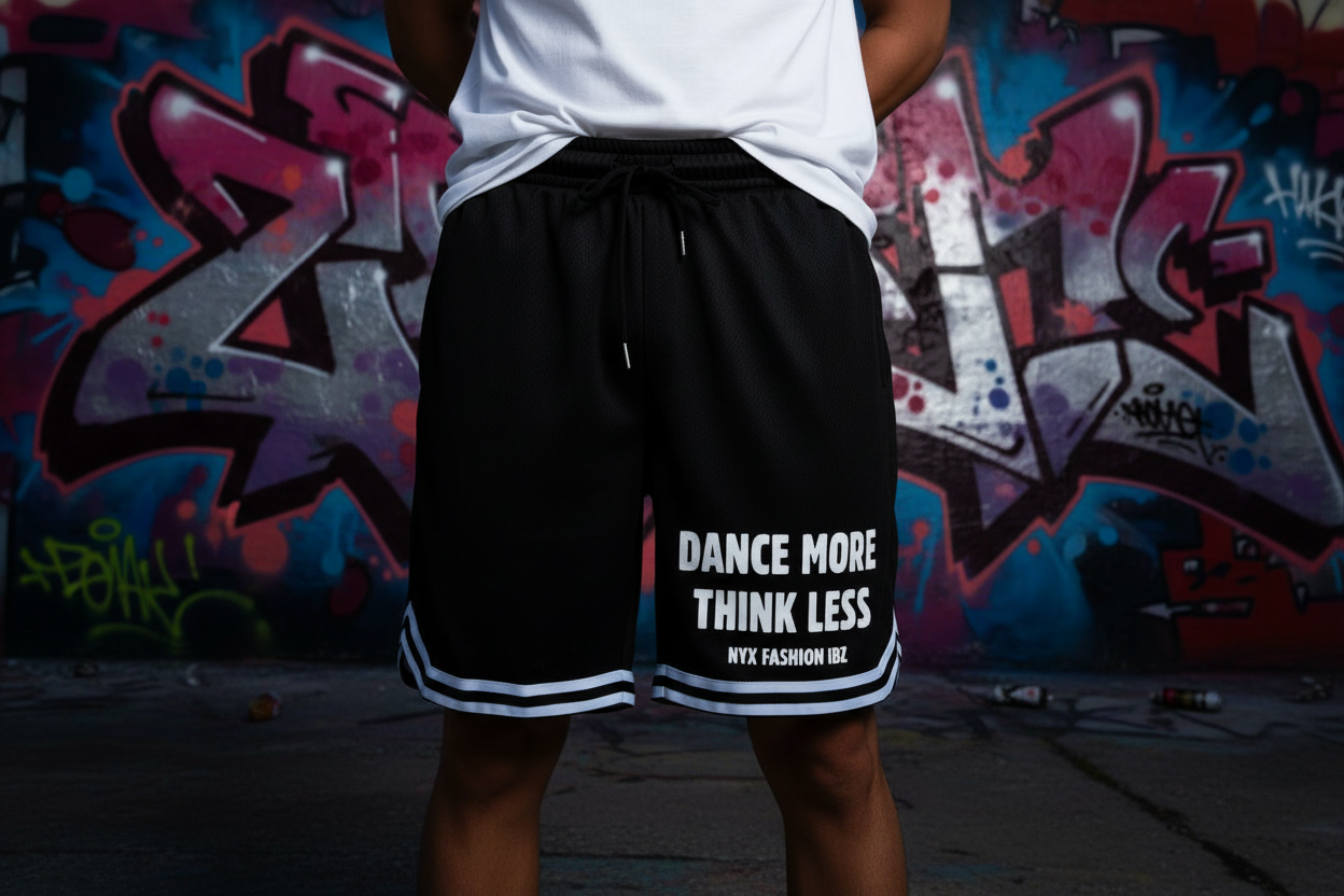 Short basket negro dance more think Less de nyx Fashion ibz