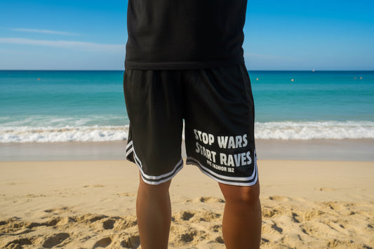 Shorts basket deportivos largos Stop Wars Start Raves