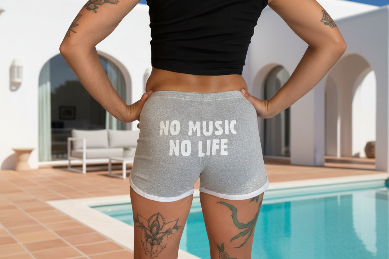 Shorts deportivos no music no life