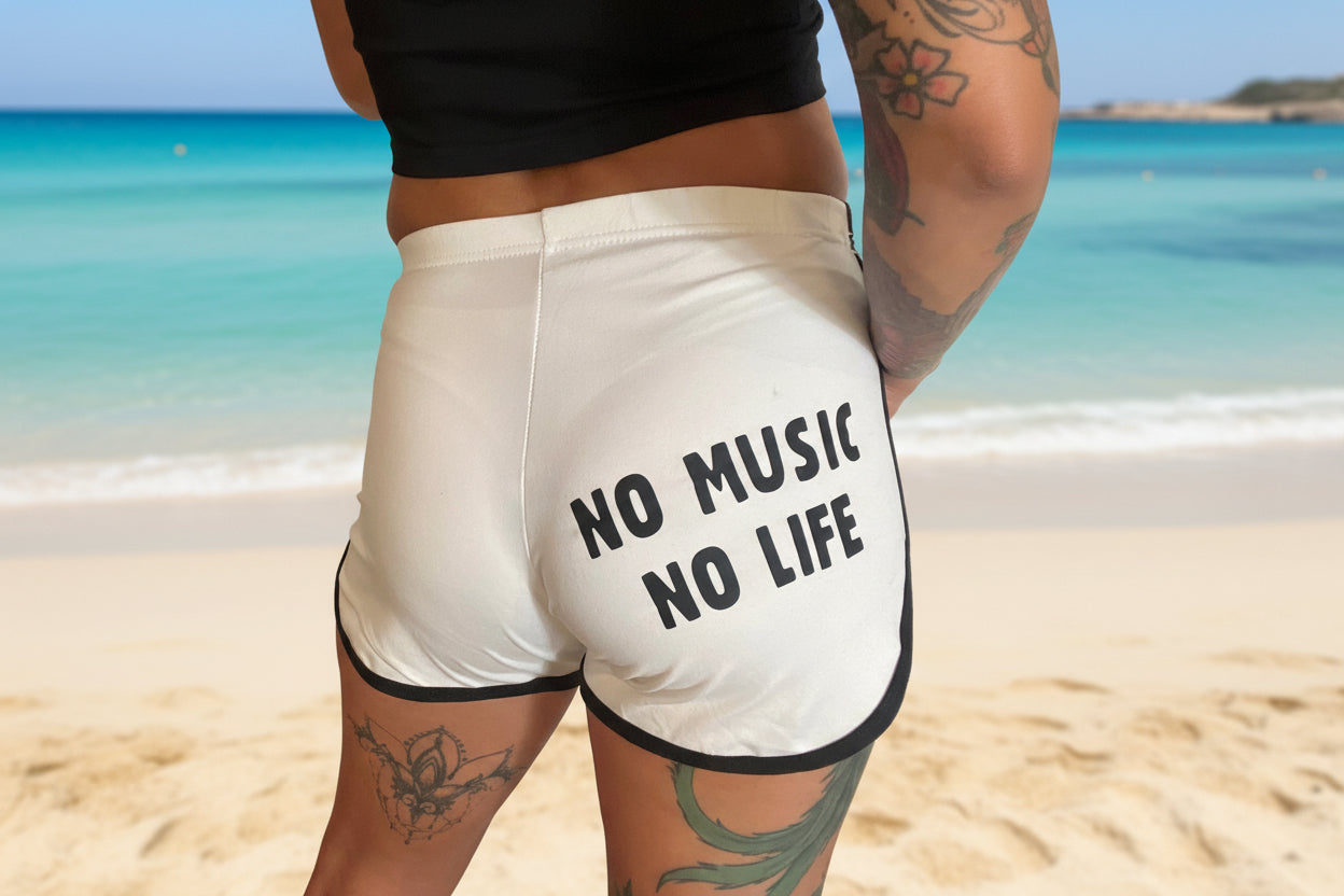 Shorts deportivos no music no life