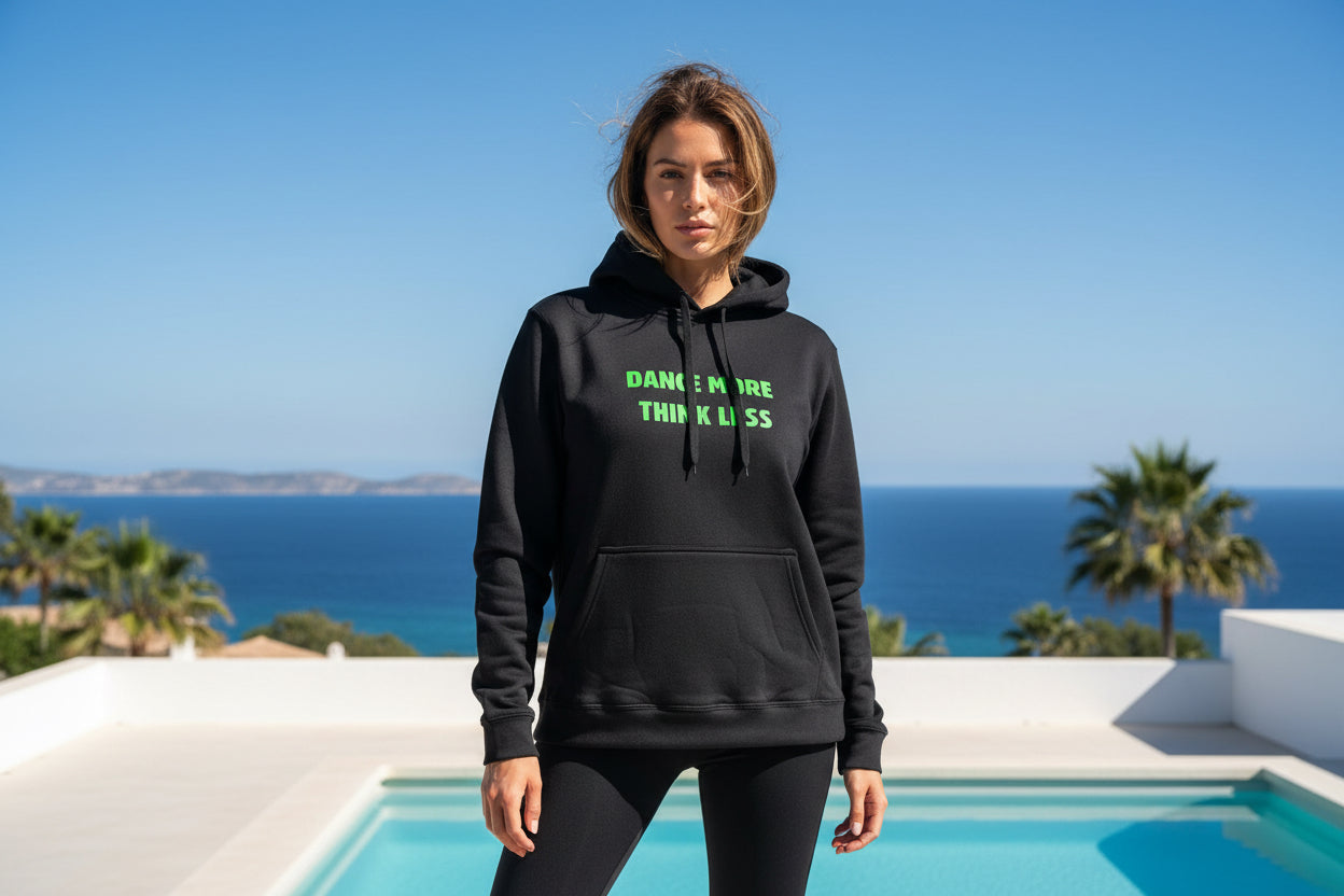 Sudadera Dance more think Less 100% algodón Nyx Fashion Ibz